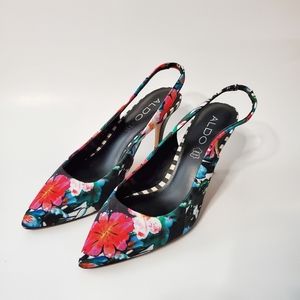 ALDO Criwiel Slingback Floral Size 8